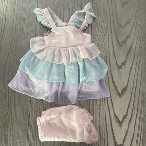 Smocked Sweets Rainbow Tunic Set with Bloomers 18M